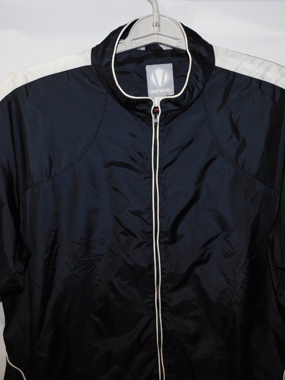 Sunice Sunita Golf Windshirt Jacket Black White Womens 2XL Full zip Short Sleeve - Picture 11 of 12
